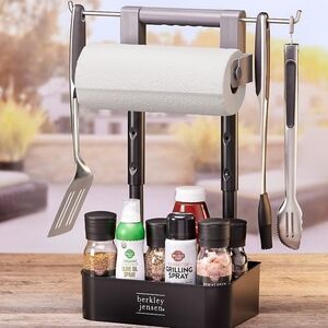 NEW! BERKLEY JENSEN Black Outdoor Barbecue Caddy (Only).